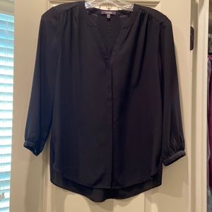 NYDJ black chiffon top